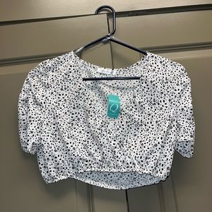 Cute flower crop top